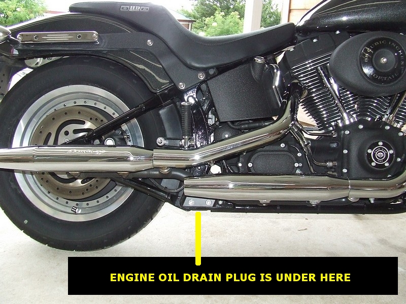 What are the steps in changing the oil on a Harley-Davidson?